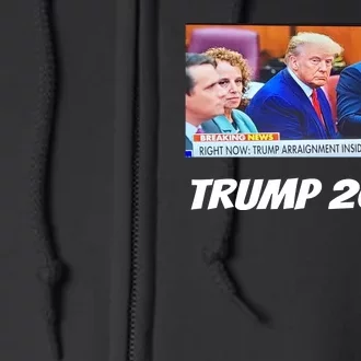 Trump 2024 Arraignment Inside Courthouse Full Zip Hoodie