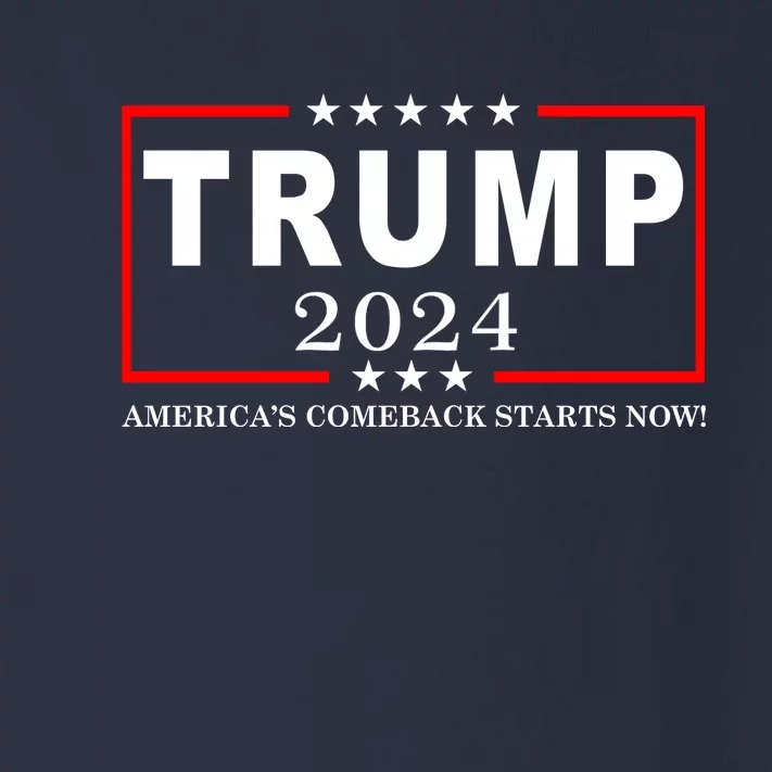 Trump 2024 America's Comeback Starts Right Now! Toddler Long Sleeve Shirt