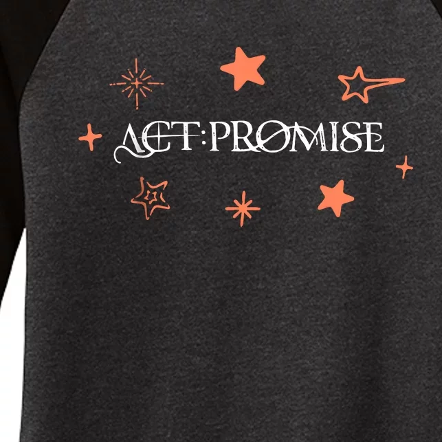 Txt 2024 Act Promise Tomorrow X Together Women's Tri-Blend 3/4-Sleeve Raglan Shirt