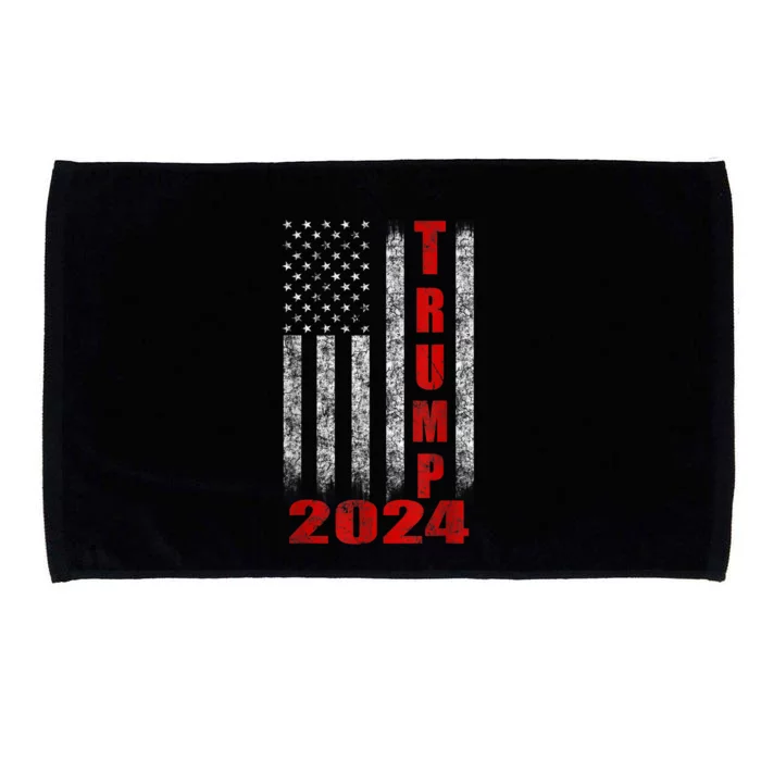 Trump 2024 American Flag Design Microfiber Hand Towel