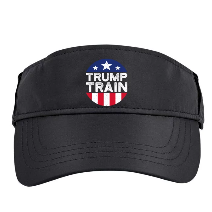 Trump 2024 All Aboard The Trump Train Usa American Flag Adult Drive Performance Visor