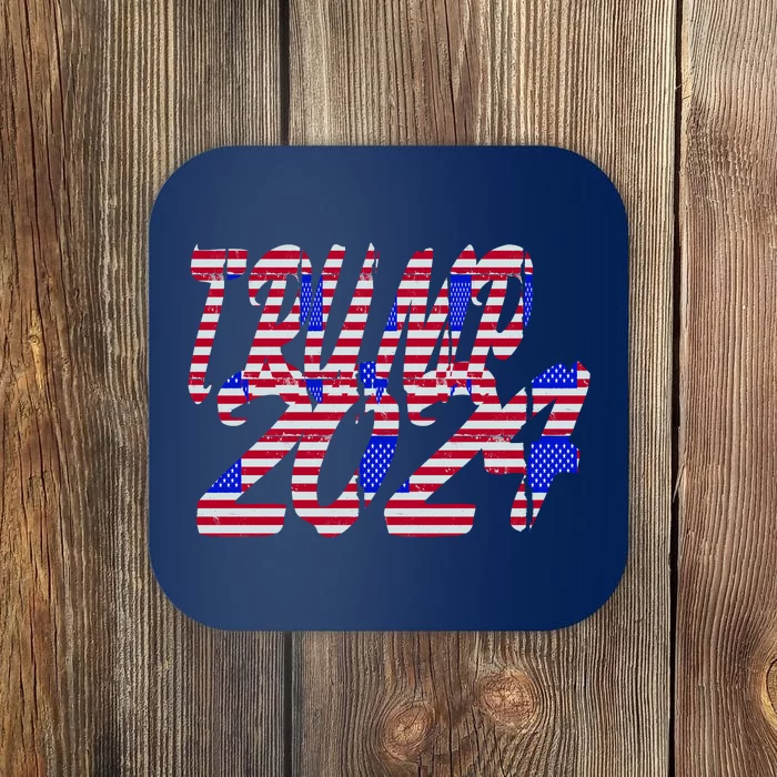 Trump 2024 American Grunge Style Coaster