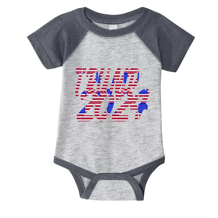 Trump 2024 American Grunge Style Infant Baby Jersey Bodysuit