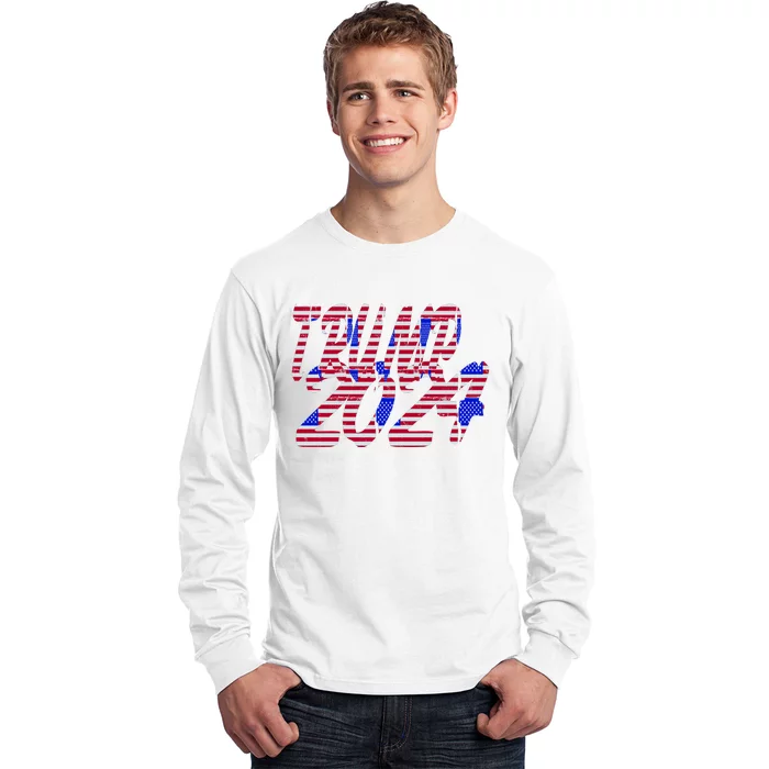 Trump 2024 American Grunge Style Long Sleeve Shirt