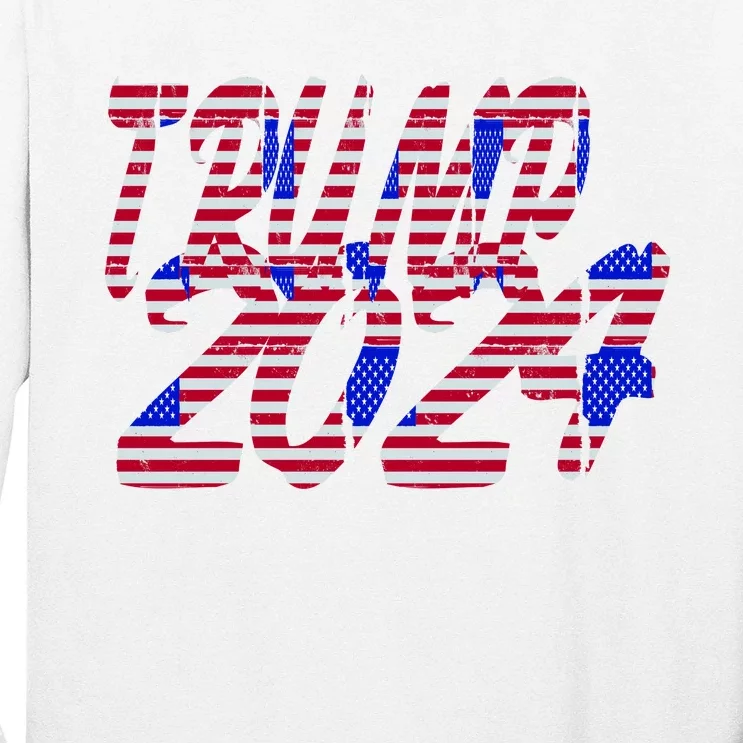 Trump 2024 American Grunge Style Long Sleeve Shirt