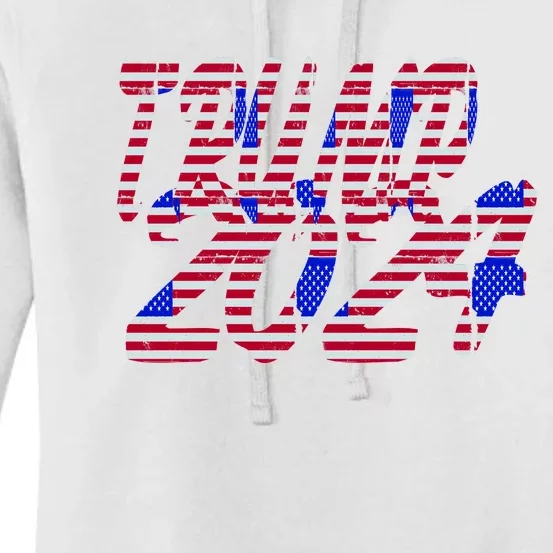 Trump 2024 American Grunge Style Women's Pullover Hoodie