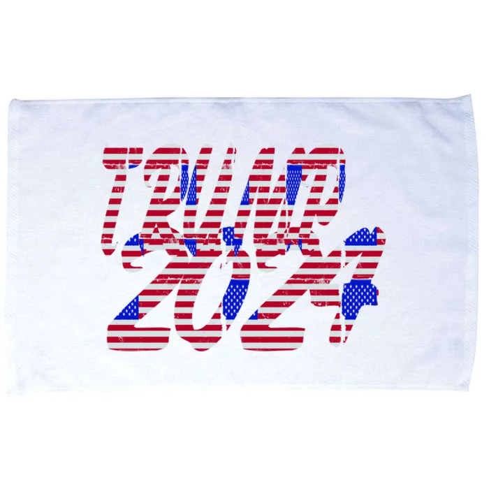 Trump 2024 American Grunge Style Microfiber Hand Towel