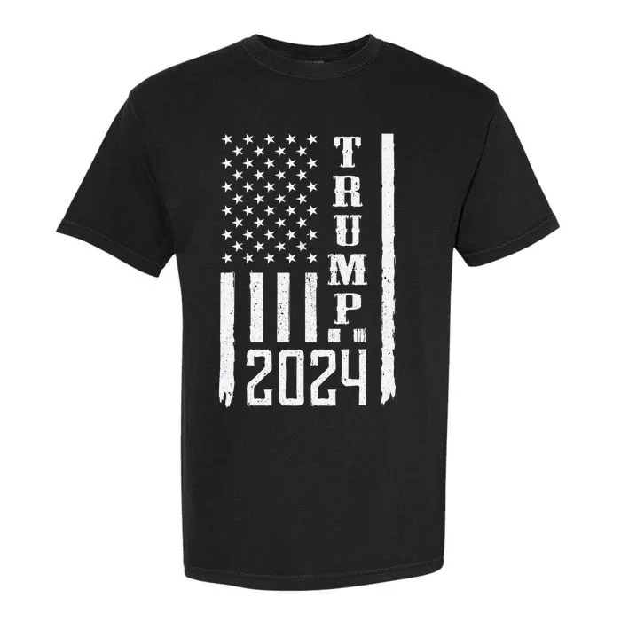 Trump 2024 American Flag Patriotic Vintage Garment-Dyed Heavyweight T-Shirt