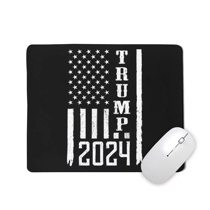 Trump 2024 American Flag Patriotic Vintage Mousepad