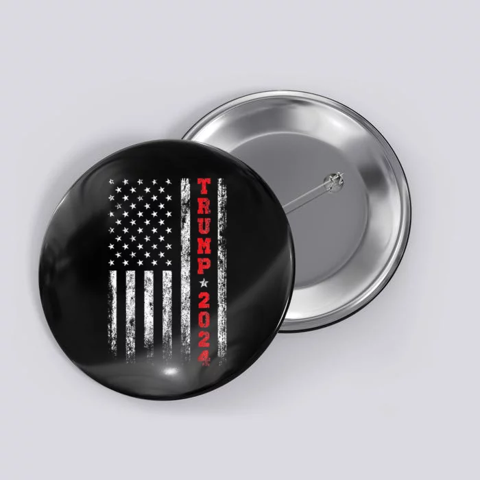 Trump 2024 American Flag Button