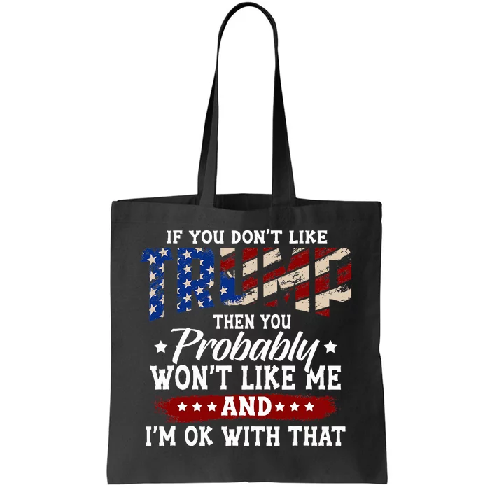 Trump 2024 American Flag Tote Bag