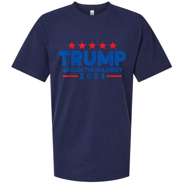 Trump 2024 Abolish The Malarkey Sueded Cloud Jersey T-Shirt