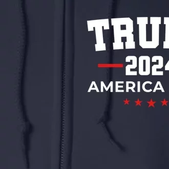 Trump 2024 America First Gift Full Zip Hoodie