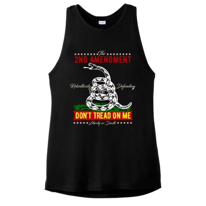 The 2nd Amendment Dont Tread On Me Gadsden Flag Ladies Tri-Blend Wicking Tank