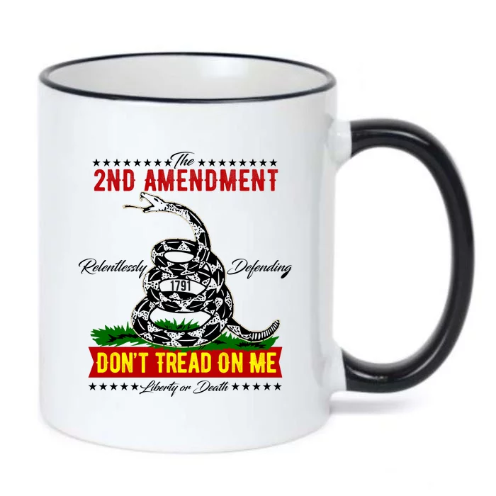 The 2nd Amendment Dont Tread On Me Gadsden Flag Black Color Changing Mug