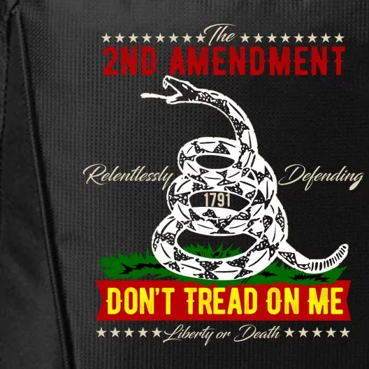 The 2nd Amendment Dont Tread On Me Gadsden Flag City Backpack