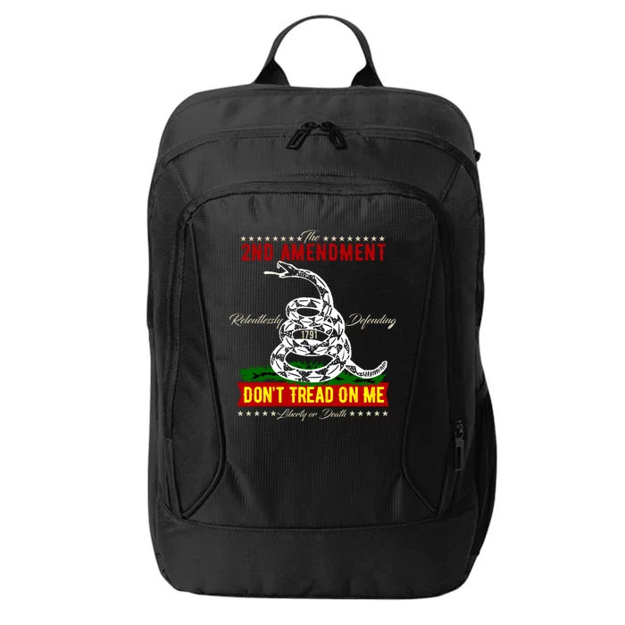 The 2nd Amendment Dont Tread On Me Gadsden Flag City Backpack