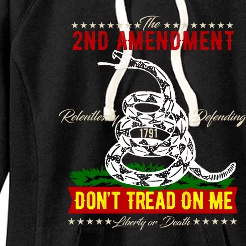 The 2nd Amendment Dont Tread On Me Gadsden Flag Women's Fleece Hoodie