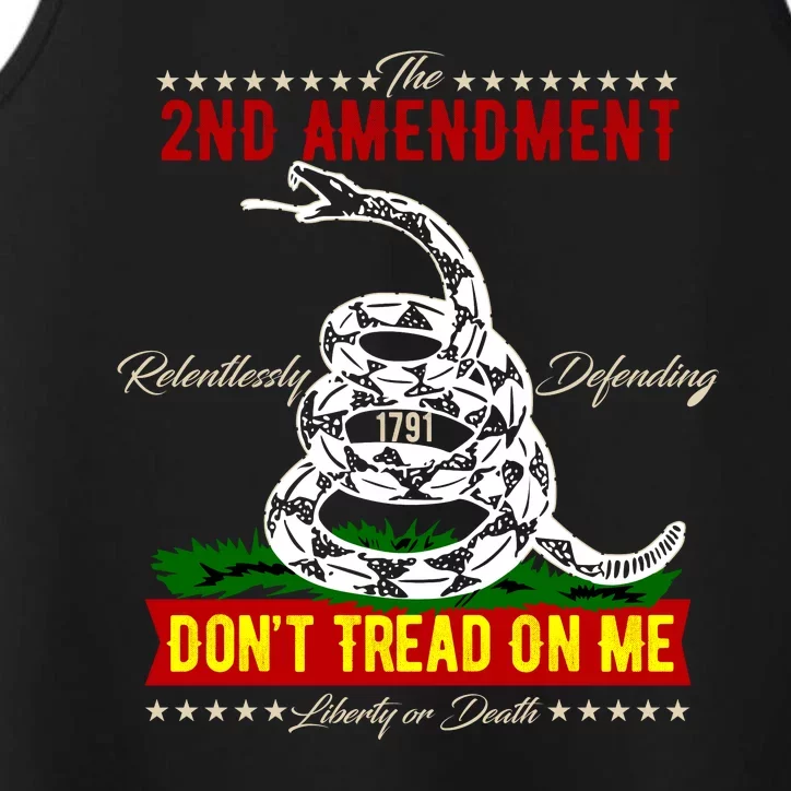 The 2nd Amendment Dont Tread On Me Gadsden Flag Performance Tank