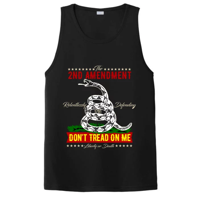 The 2nd Amendment Dont Tread On Me Gadsden Flag Performance Tank