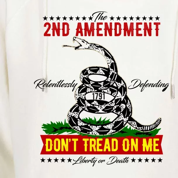 The 2nd Amendment Dont Tread On Me Gadsden Flag Womens Funnel Neck Pullover Hood