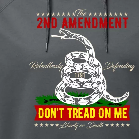 The 2nd Amendment Dont Tread On Me Gadsden Flag Performance Fleece Hoodie