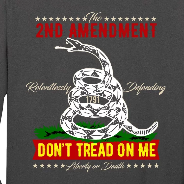 The 2nd Amendment Dont Tread On Me Gadsden Flag Long Sleeve Shirt