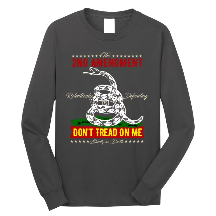 The 2nd Amendment Dont Tread On Me Gadsden Flag Long Sleeve Shirt