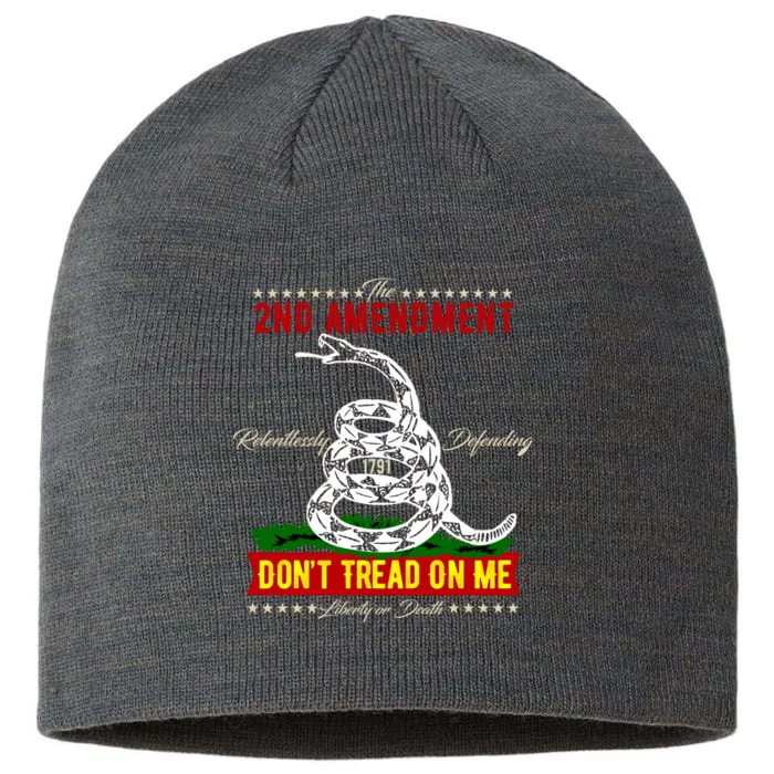 The 2nd Amendment Dont Tread On Me Gadsden Flag 8 1/2in Sustainable Knit Beanie