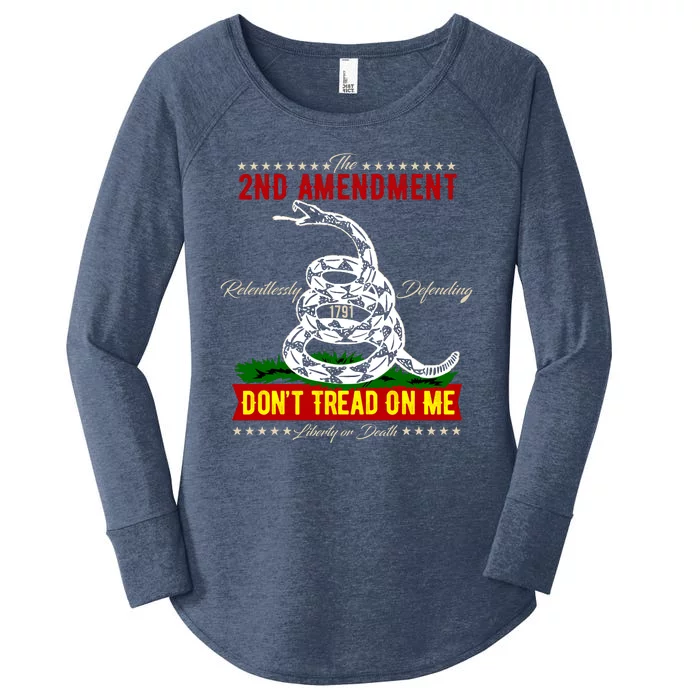 The 2nd Amendment Dont Tread On Me Gadsden Flag Women's Perfect Tri Tunic Long Sleeve Shirt