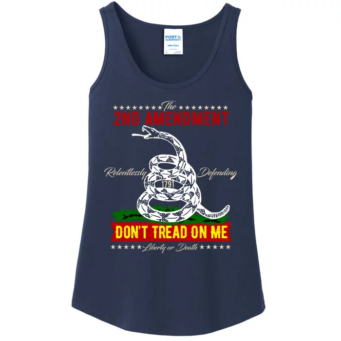 The 2nd Amendment Dont Tread On Me Gadsden Flag Ladies Essential Tank