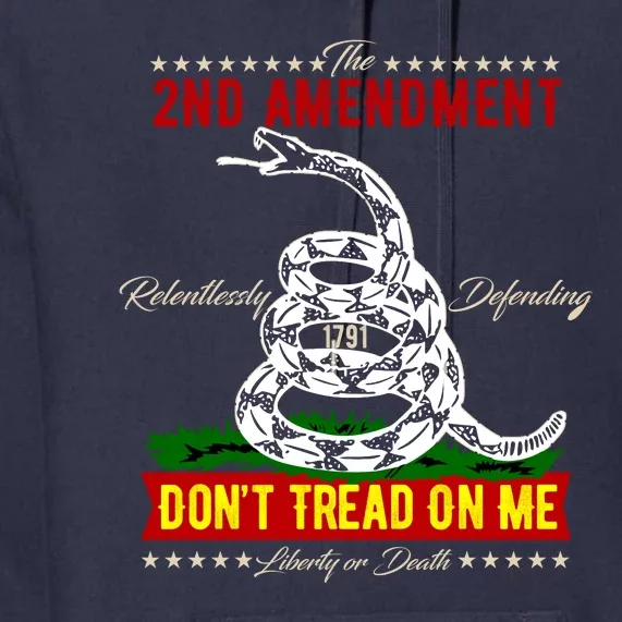 The 2nd Amendment Dont Tread On Me Gadsden Flag Premium Hoodie