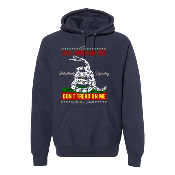 The 2nd Amendment Dont Tread On Me Gadsden Flag Premium Hoodie