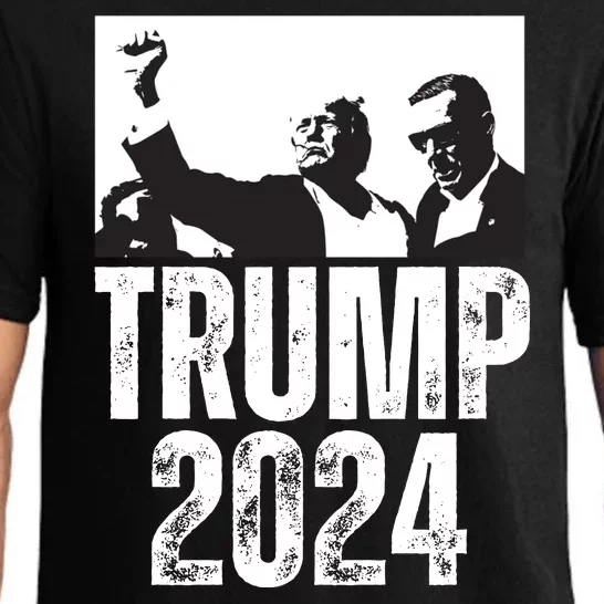 Trump 2024 Bulletproof Teflon Don Rally Shooting Fist Pump Pajama Set