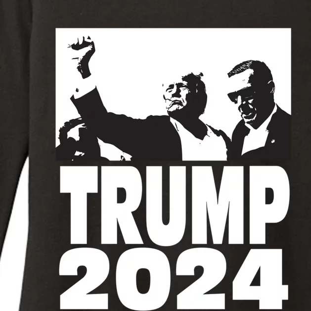 Trump 2024 Bulletproof Teflon Don Rally Shooting Fist Pump Cool Gift Womens CVC Long Sleeve Shirt