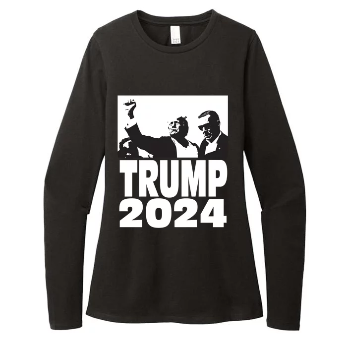 Trump 2024 Bulletproof Teflon Don Rally Shooting Fist Pump Cool Gift Womens CVC Long Sleeve Shirt