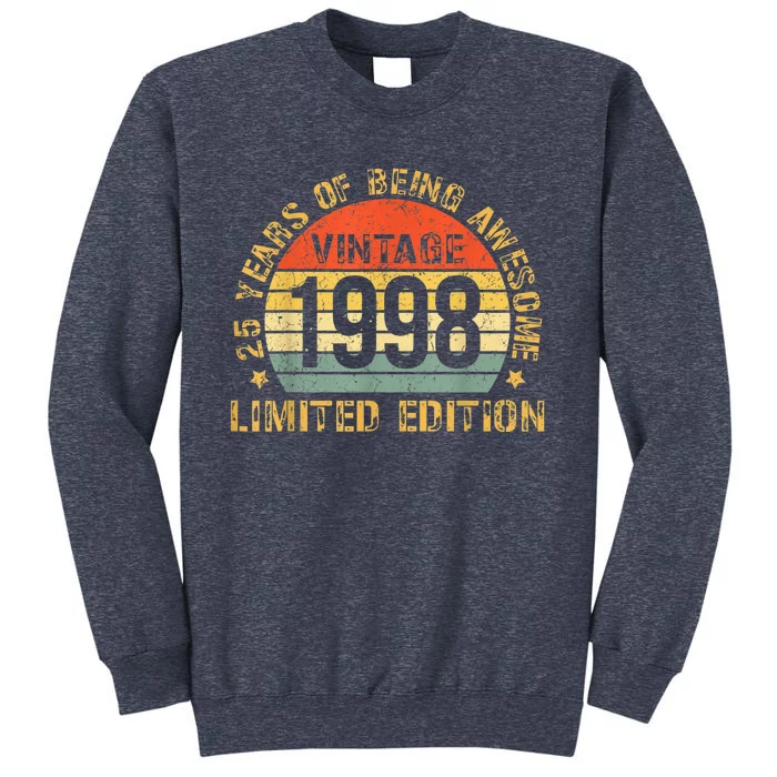 Turning 25 Birthday Decorations  25th BDay 1998 Birthday Sweatshirt