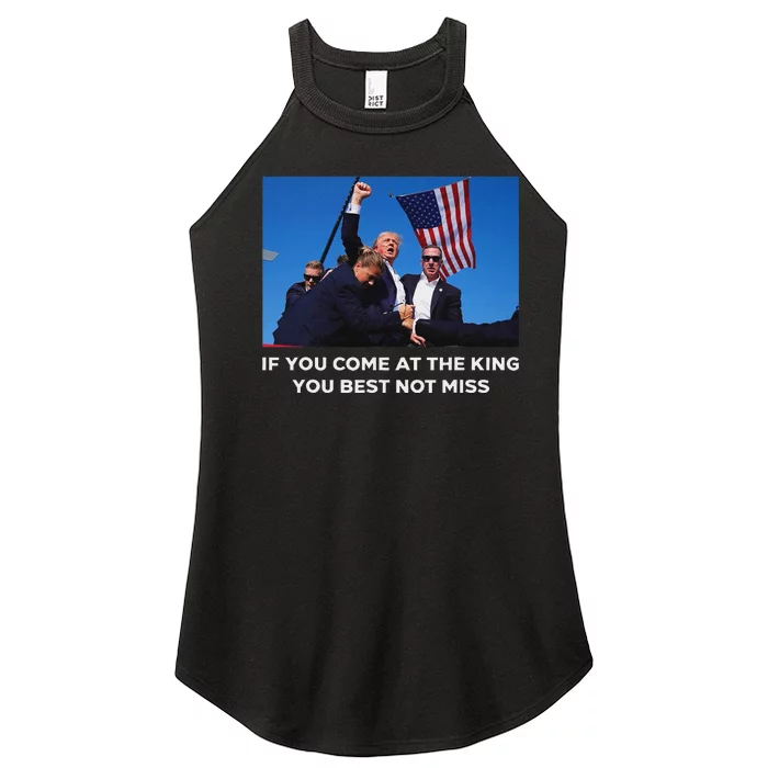 Trump 2024 Best Not Miss King Bold Design Women’s Perfect Tri Rocker Tank