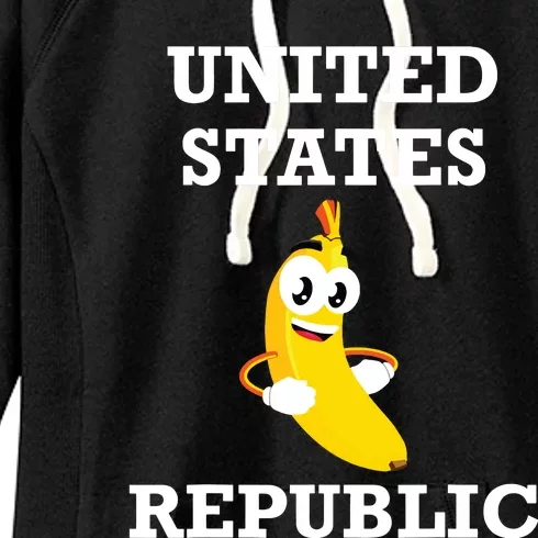 Trump 2024 Banana Biden Republic America Satire Republican Women's Fleece Hoodie