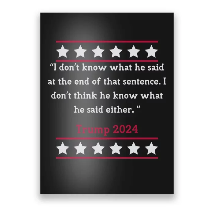 Trump 2024 Biden Trump Maga Patriotic Poster