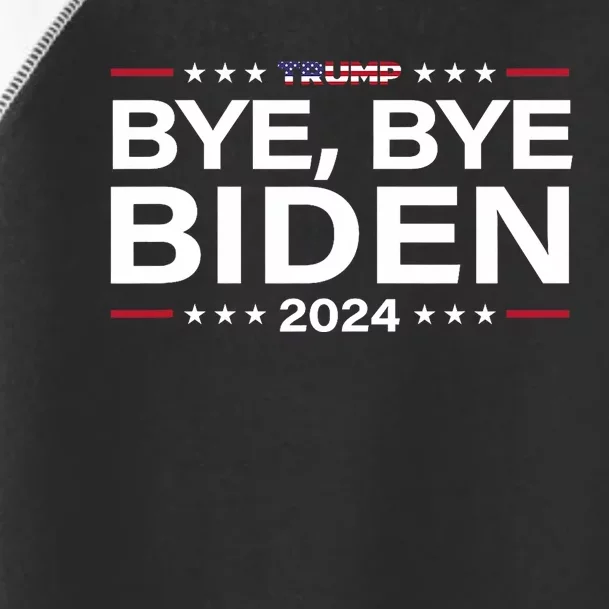 Trump 2024 Bye Bye Biden Dropped Out Election Funny Toddler Fine Jersey T-Shirt