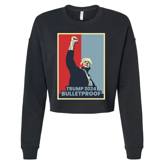 Trump 2024 Bulletproof Cropped Pullover Crew