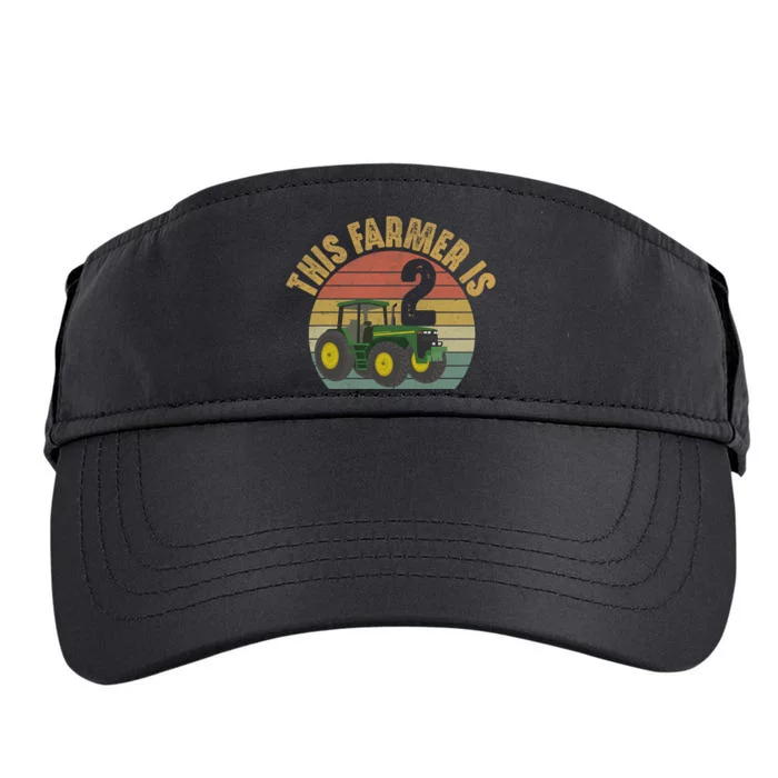 Tractor 2nd Birthday 2 Year Old Farmer Farm Theme Bday Party Adult Drive Performance Visor