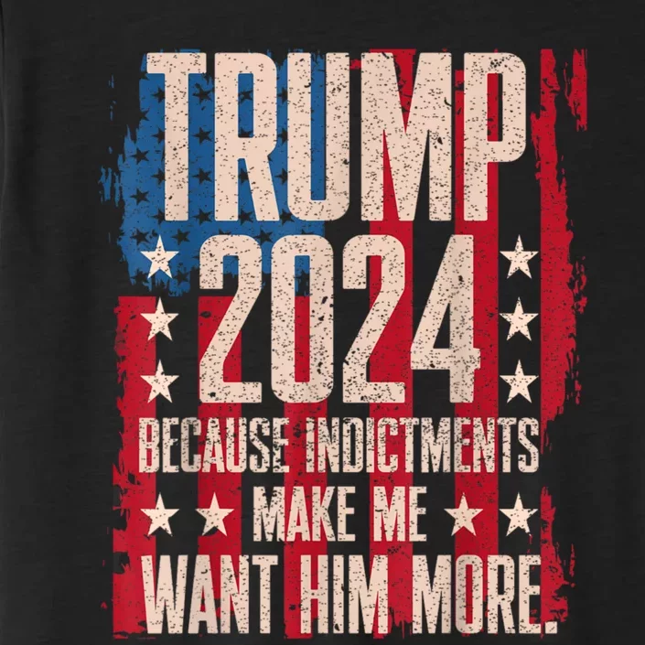 Trump 2024 Because Indictments Make Want Him More ChromaSoft Performance T-Shirt