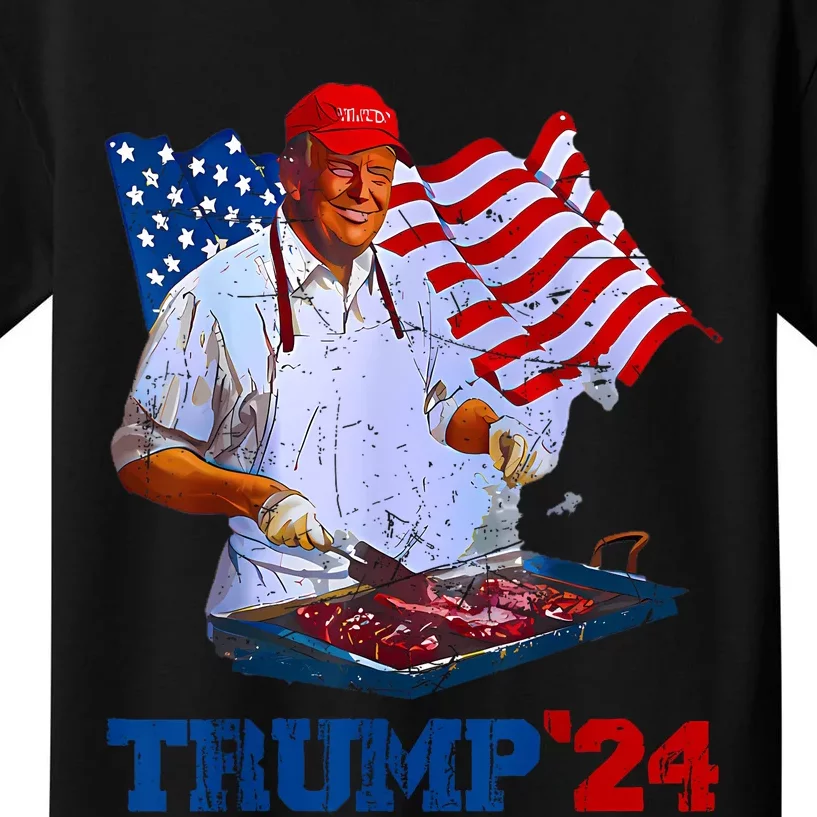 Trump 2024 Bbq The Art Of The Grill Kids T-Shirt