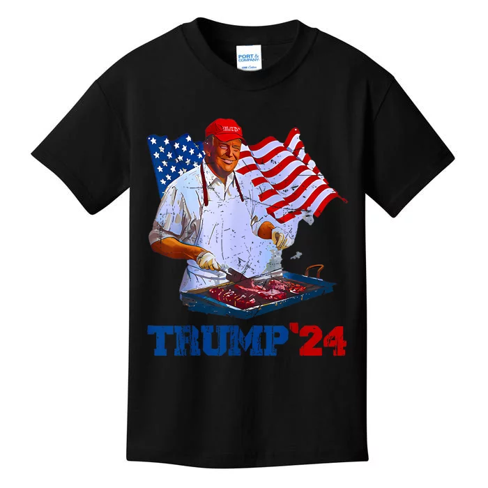 Trump 2024 Bbq The Art Of The Grill Kids T-Shirt