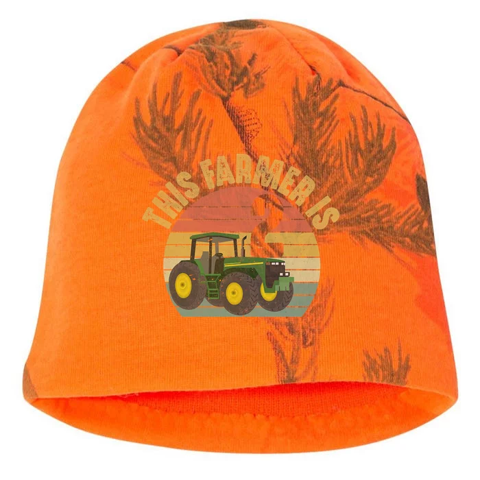 Tractor 2nd Birthday 2 Year Old Farmer Farm Theme Bday Party Kati - Camo Knit Beanie