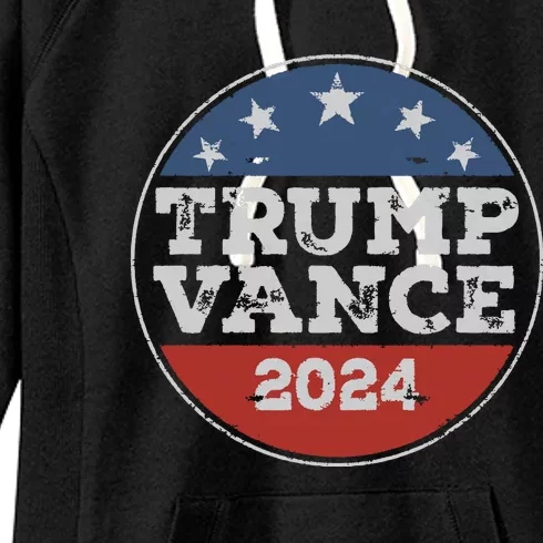 Trump 2024 Button Election For Republicans Trump Vance 2024 Women's Fleece Hoodie