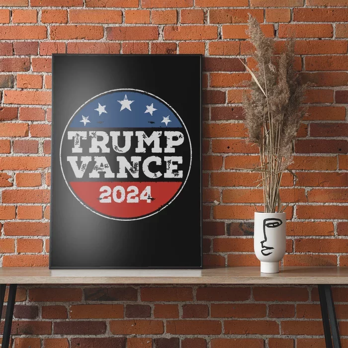 Trump 2024 Button Election For Republicans Trump Vance 2024 Poster