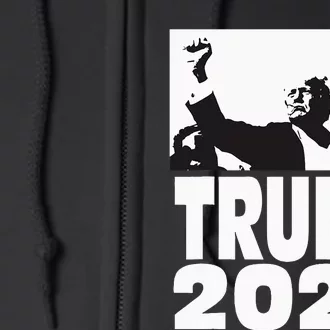 Trump 2024 Bulletproof Teflon Don Rally Shooting Fist Pump Full Zip Hoodie